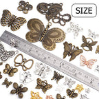 100g Mixed Butterfly Charms Vintage Fly Insect Pendant Charms for Necklace Bracelet Jewelry Making Crafting - style: Mixed Butterfly Charms