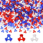 UPINS 4th of July Tri Beads, 1200Pcs Plastic Red White Blue Tri-Shaped Beads for Jewelry Making Patriotic Crafts Independent Day DIY Necklace Bracelets Hair Beads - color: Red White Blue