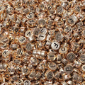 LAIDANLA 1500PCS Acrylic Letter Beads Alphabet Black Letters Rose Gold Round Bead 7×4mm for Jewelry Bracelets Necklaces Key Chains Making - color: K-Black Letter Rose Gold Beads