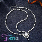 Catery Head Chain Jewelry Boho Gold Rhinetsone Headpiece Indian Accessories for Women - color: A Silver