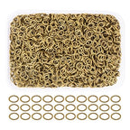 Mandala Crafts 1100 Pcs 7X5mm Antique Brass Oval Jump Rings - Nickel &, Easy to Use, Tarnish & Rust Resistant, Ideal for Jewelry Making & Crafting - color: Antique Brass, size: 7X5mm