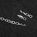 3 Pcs Bracelet Extender Silver Necklace Extender Silver Jewelry Clasps Women Foldover Clip Link Extensions for Necklace Extension Bracelet Extension Jewelry Making