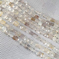 Natural Stones Beads Square Faceted Beading White Agate Gemstone Loose Beads for Jewelry Making 2 Strands 7.9 inches - color: white agate