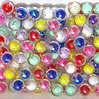 Mixed Lots Shiny AB Color Acrylic Bead DIY Beading Hairband Bracelets Necklace Craft Embelishment (Mixed Colors-Round) - color: Mixed Colors-Round