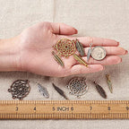 96pcs Alloy Dreamcatcher Pendant Charms Tibetan Antique Color Metal Woven Net Chandelier Components Links Feather Arrow Dangle Charms for DIY Bracelet Necklace Jewelry Crafts Making Hole: 1.6-3mm - color: 4 Colors, Dream Catcher