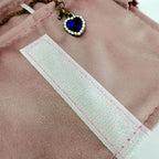 Portable Jewelry Roll Untangled Secure Necklace Travel Storage Bag Displays Holder 16 Chain (gray PU and pink) - color: gray PU and pink