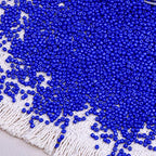 2000pcs Glass Seed Beads Bulk, 4mm 6/0 Mini Pony Spacer Small Individual Color Seed Beads for DIY Bracelet Necklaces Wrist Jewelry Making, Dark Blue - color: Dark Blue