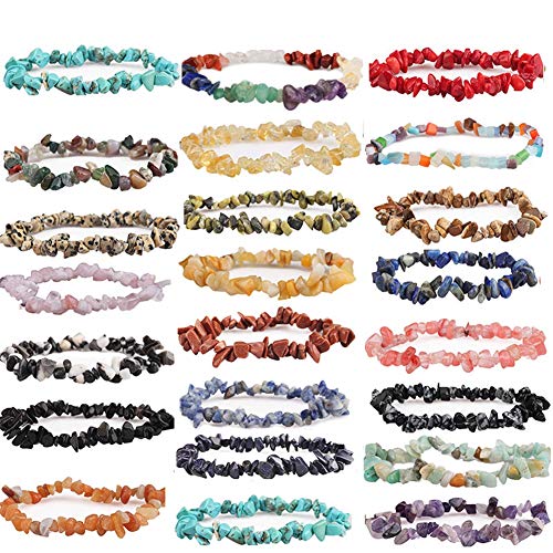 Natural Chip Stone Beads Red Jasper 5-8mm About 400 Pieces Irregular Gemstones Healing Crystal Loose Rocks Bead Hole Drilled DIY for Bracelet Jewelry Making Crafting (5-8mm, Red Jasper) - color: Red Jasper