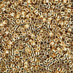 Miyuki Delica Seed Beads – Size 11/0 (1.6 mm), DB0034, Light 24K Gold Plated, 7.2 g, Approx. 1440 Beads, Made in Japan - color: DB0034 - Light 24K Gold Plated