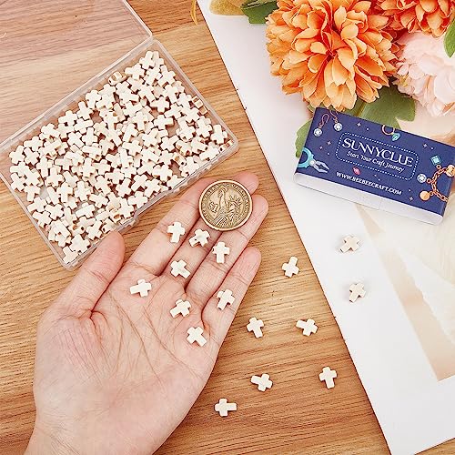 SUNNYCLUE 1 Box 200Pcs White Cross Beads Synthetic Turquoise Tiny Small Cross Beads Semi Precious Stone Bead Easter Holiday Beads for Jewelry Making Kit Adult Women Bracelets 8x10mm - color: 200Pcs 8x10mm Tiny White Cross Beads