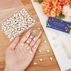 SUNNYCLUE 1 Box 200Pcs White Cross Beads Synthetic Turquoise Tiny Small Cross Beads Semi Precious Stone Bead Easter Holiday Beads for Jewelry Making Kit Adult Women Bracelets 8x10mm - color: 200Pcs 8x10mm Tiny White Cross Beads