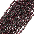 Genuine Garnet Chips Gemstone Beads 3-5mm Irregular Shaped Crystal Chip Stone Loose Bead for Jewelry Making 1 Strand 32" - color: Garnet