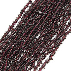 Genuine Garnet Chips Gemstone Beads 3-5mm Irregular Shaped Crystal Chip Stone Loose Bead for Jewelry Making 1 Strand 32" - color: Garnet