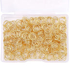 BEADIA 14K Gold Plated Jump Rings Non Tarnish 8mm 300pcs for Jewelry Making Findings - color: 14K Gold, size: 0.7x8mm