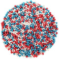 DECYOOL Independence Day Beads, DECYOOL 1200Pcs 4mm Patriotic Spacer Beads 4th of July Loose Ball Round Beads for DIY Bracelet Jewelry Making Craft, Red & Silver & Blue - color: Red & Silver & Blue, size: 4mm