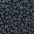 John Bead Czech Glass Seed Beads 6/0 Gunmetal Black Beads for Jewelry Making Crafts, 23g Vial - color: Gunmetal Black