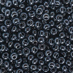 John Bead Czech Glass Seed Beads 6/0 Gunmetal Black Beads for Jewelry Making Crafts, 23g Vial - color: Gunmetal Black
