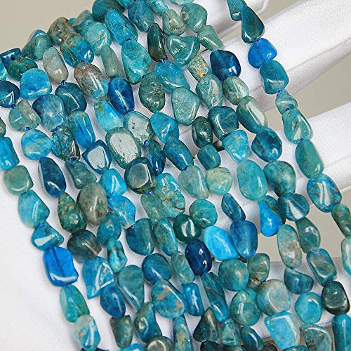 MJDCB Natural Irregular Shape Stone Beads 4-8mm Apatite Gemstone Energy Cured for Jewelry Making Bracelet Necklaces - color: Apatite