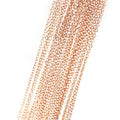 10 Pieces - 17.5inch 16K Rose Gold Plated Finished Cable Chain Necklace Bulk Discount Jewelry Supply - 10PCHN (Rose Gold) - color: Rose Gold