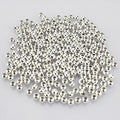 LolliBeads (R) Silver Plated Smooth Round Metal Beads 4 mm 600 Pcs - color: Silver 600 Pcs 4mm