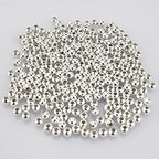 LolliBeads (R) Silver Plated Smooth Round Metal Beads 4 mm 600 Pcs - color: Silver 600 Pcs 4mm