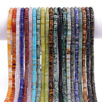 BEADIA Natural Blue Turquoise Spacer Beads Caps Loose Semi Gemstone for Beading Jewelry Making 6mmx3mm 38cm - color: Blue Turquoise, size: Round 6mm x 3mm