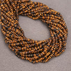 BONNY BOXX 1 Strand (150PCs) Natural 2 * 4mm Classic Tiger Eye Rondelle Beads, Natural Abacus Disk Stone Beads Loose Spacer Gemstone for DIY Bracelet Necklace Jewelry Making - color: Classic Tiger Eye, size: 2*4MM