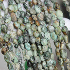 MJDCB Natural Irregular Shape Stone Beads 8-10mm Africa Turquoise Gemstone Energy Cured for Jewelry Making Bracelet Necklaces - color: Africa Turquoise