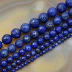 AD Beads Natural Gemstones Faceted Round Spacer Loose Beads 15.5'' 4mm to 10mm (6mm, Faceted Lapis Lazuli) - color: Faceted Lapis Lazuli, size: 6mm