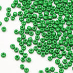 Size 6/0 Crafts Glass Seed Beads 4mm Dark Green Beads for Jewelry Making (Total About 100g About 1200pcs) - color: Dark Green