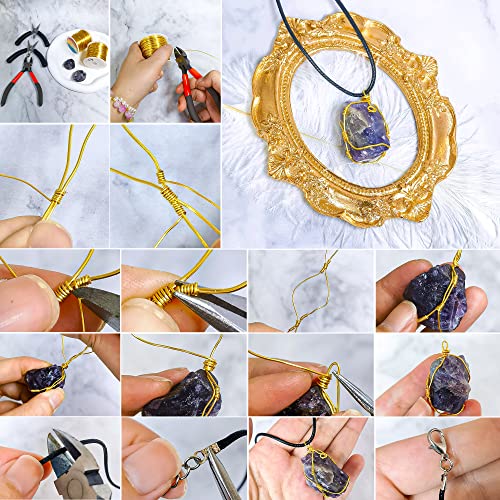 203 Feet Tarnish Resistant Copper Wires 24 Gauge/0.5mm Jewelry Craft Wires Beading Wire for Jewelry Making, Wire Wrapping and Crafting (Gold) - color: 1Gold, size: 24 Gauge
