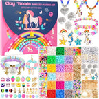 Gionlion Easter Basket Stuffers for Girls 8-12, Bracelet Making Kit Arts and Crafts for Jewelry Making Supplies Kit with 198Pcs Letter Beads, Unicorn/Mermaid DIY Birthday Mothers Day Gifts - style: Girly Gift