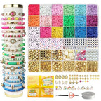 iumulinrui Friendship Bracelet Kit Concert Bracelets Merch, 5200 Pcs Clay Beads Bracelet Making Kit Tricolor Letter Bead, Jewelry Set with Pendant, DIY Craft Gifts Suitable for Beginners - color: Yellow