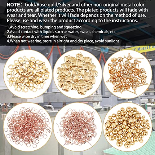 UNICRAFTALE 500pcs Golden 304 Stainless Steel Round Spacer Metal Beads - Tiny Smooth Beads for Jewelry Making - About 3mm in Diameter - color: Golden, size: 3mm