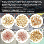 UNICRAFTALE 500pcs Golden 304 Stainless Steel Round Spacer Metal Beads - Tiny Smooth Beads for Jewelry Making - About 3mm in Diameter - color: Golden, size: 3mm