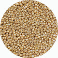 8/0 Glass Seed Beads Bulk, Gold 3mm Tiny Round Craft Seed Bead, Small Mini Pony Beads for Jewelry Making Bracelet Necklace Wrist Beading Weaving Supplies, 2500pcs - color: Gold