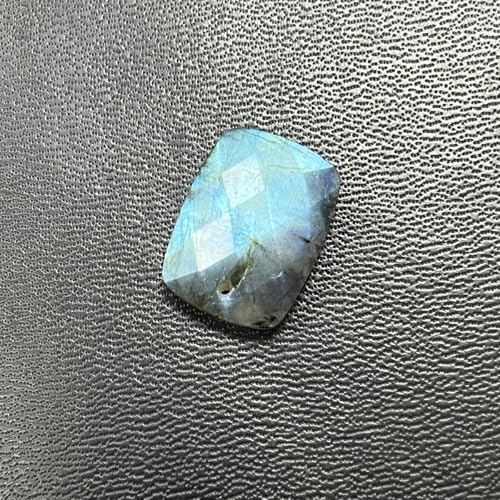 Natural Stone Pendants Faceted Flash Labradorite Stone Beads Flash Crystal Gemstone Charms for Jewelry Making Necklace Bracelet Gift - color: rectangle