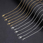 Topacket 24 Pack Necklace Chains Bulk,Gold and Silver Snake Necklace Chains for Jewelry Making 16 Inches - color: Gold and Silver, size: 16inches