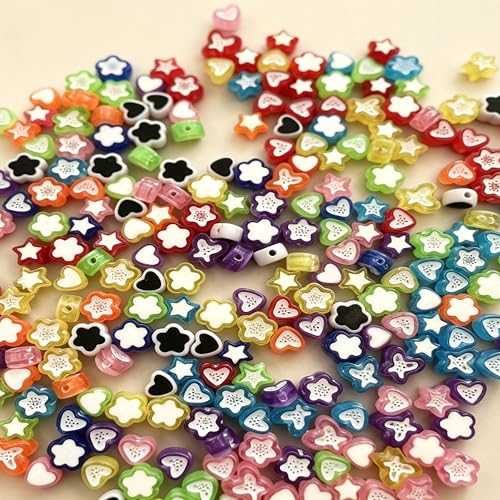 Mixed Acrylic Beads, Faux Polymer Clay Craft Beads for DIY Jewelry Making, Bracelets, Art Crafts - color: mixed color‌ 2