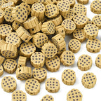 Airssory 100 Pcs Handmade Polymer-Clay Food Biscuits Cookie Beads Spacer for Bracelets Jewelry Necklace Earring Making - color: Biscuits Cookie Beads_100 Pcs