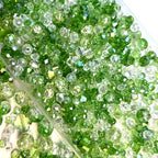 1000pcs Green Glass Beads for Jewelry Making - Assorted Size and Styles (Bicone, Rondelle, Suquare, Four-Leaf Clover, Crackle Round) Craft Crystal Beads for Bracelet Necklace Earring with 1 Box