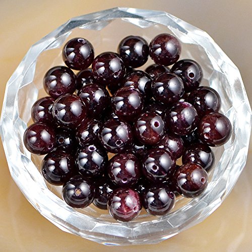 AD Beads Natural Gemstone Round Spacer Loose Beads (6mm 100pcs, Garnet) - color: Garnet, size: 6mm 100pcs