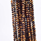 Natural Round AAA+Yellow Tiger Eye Gemstone Loose Beads Energy Stone Healing Power for Bracelet Jewelry Making 1 Strand 15"（6mm,60pcs） - color: yellow, size: 6mm