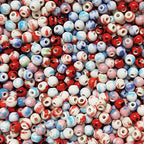 INSPIRELLE 180 Pieces Porcelain Beads Chinese Round Ceramic Beads 8mm for Handmade Jewelry Making Bracelets Necklace Making, Water-Ink - color: Water-Ink