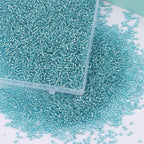 10100 Pcs Size 11/0 Glass Seed Beads, 2 mm Lake Blue Small Mini Spacer Loose Pony Beads for Jewelry Making and DIY Crafts - color: Lake Blue, size: Small