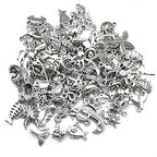 Youdiyla 100pcs Summer Beach Charms Collection, Bulk Marine Sea Animal Life Nautical Charms Metal Pendant Craft Supplies Findings for Necklace and Bracelet Jewelry Making (HM292) - color: Summer Beach Charm-100pcs