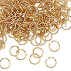 DanLingJewelry 200 pcs Golden Color 304 Stainless Steel 20 Gauge Open Jump Rings 7mm for Jewelry Making Connectors Jewelry Finding - color: 200 pcs - ф7mm δ 0.8mm - Golden
