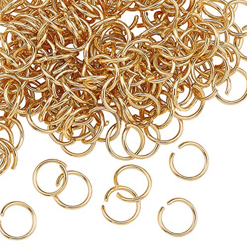 DanLingJewelry 200 pcs Golden Color 304 Stainless Steel 20 Gauge Open Jump Rings 7mm for Jewelry Making Connectors Jewelry Finding - color: 200 pcs - ф7mm δ 0.8mm - Golden
