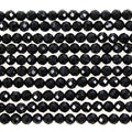 MJDCB 3mm Faceted Natural Black Spinel Round Loose Beads for Jewelry Making DIY Bracelet Necklace - color: Black Spinel