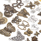 100g Mixed Butterfly Charms Vintage Fly Insect Pendant Charms for Necklace Bracelet Jewelry Making Crafting - style: Mixed Butterfly Charms